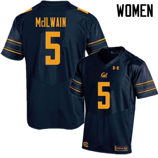 Women #5 Brandon McIlwain Cal Bears UA College Football Jerseys Sale-Navy
